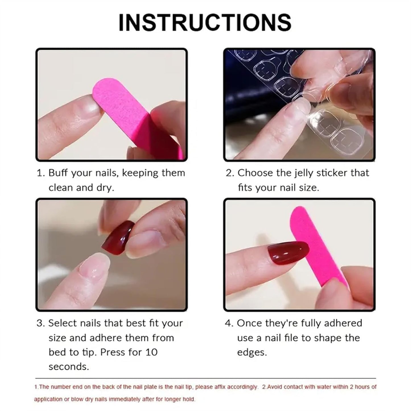 CTTHNBD Medium Press on Nails Square - Pink French Tip Fake Nails with Flower Design - Summer Full Cover Stick on Nails for Women - 24 Pcs