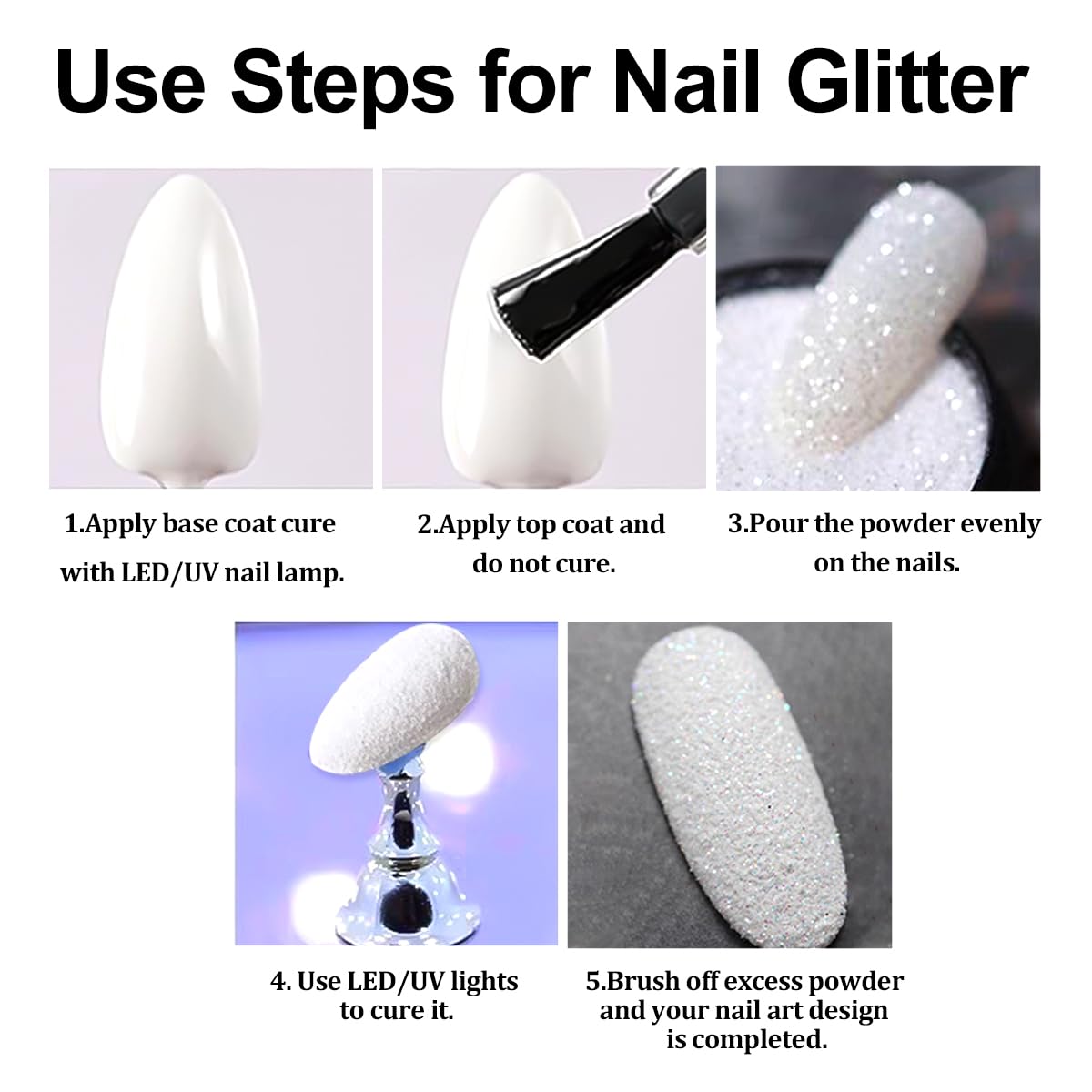 Star Moon Nail Charms for Nails Art 3D Gold Silver Starlight Cross Star Nail Rivet Studs Decoration Alloy Metallic Stars Accessories and Sugar Glitter Powder for Nails Manicure Craft DIY