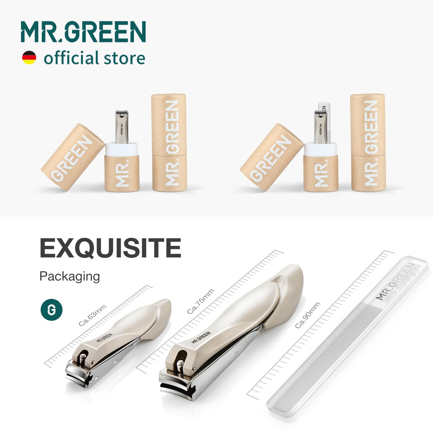 MR.GREEN Nail Clippers Stainless Steel Anti Splash Fingernail Cutter Manicure Tools Bionics Design Pedicure Scissor Nail Trimmer (Nail Clipper (Large))