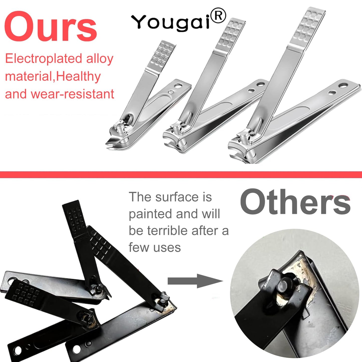 Yougai Nail Clippers set for Men and Womens Gift Manicure Set 18 Pieces Stainless Steel Manicure Kit,Nail Care Tools with Luxurious Travel Case