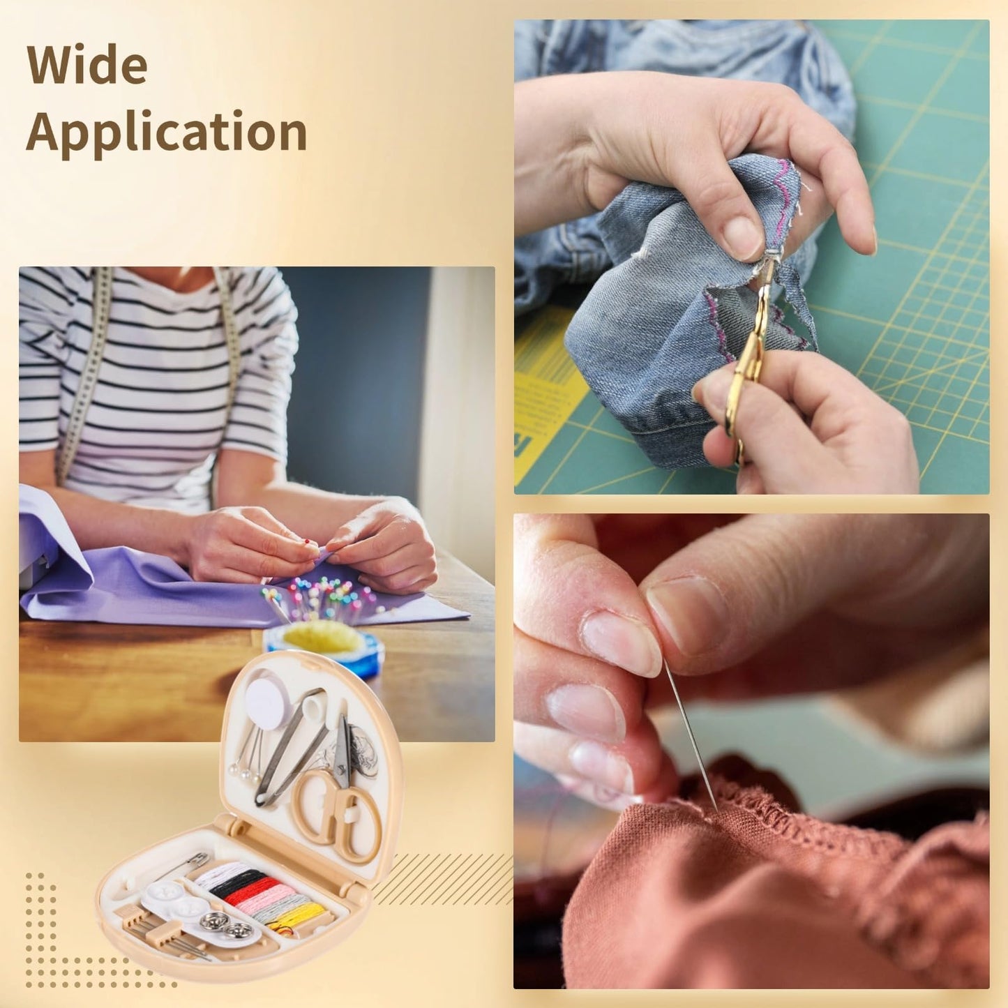 50 PCS Mini Travel Sewing Kits - Basic Portable Emergency Sewing Repair Kit, Including Threads Scissors Hand Sewing Needles for Beginner Traveler Sewing Lovers