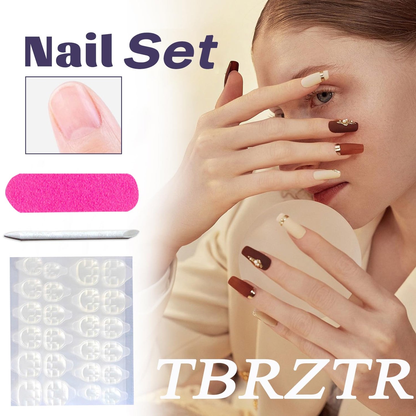 TBRZTR Flower Fake Nails Square Press on Nails Medium Colorful Daisy Pattern Design Spring Flower False Nails Full Cover Artificial Nails Press Nails with Charm Acrylic Glue on Nails for Women
