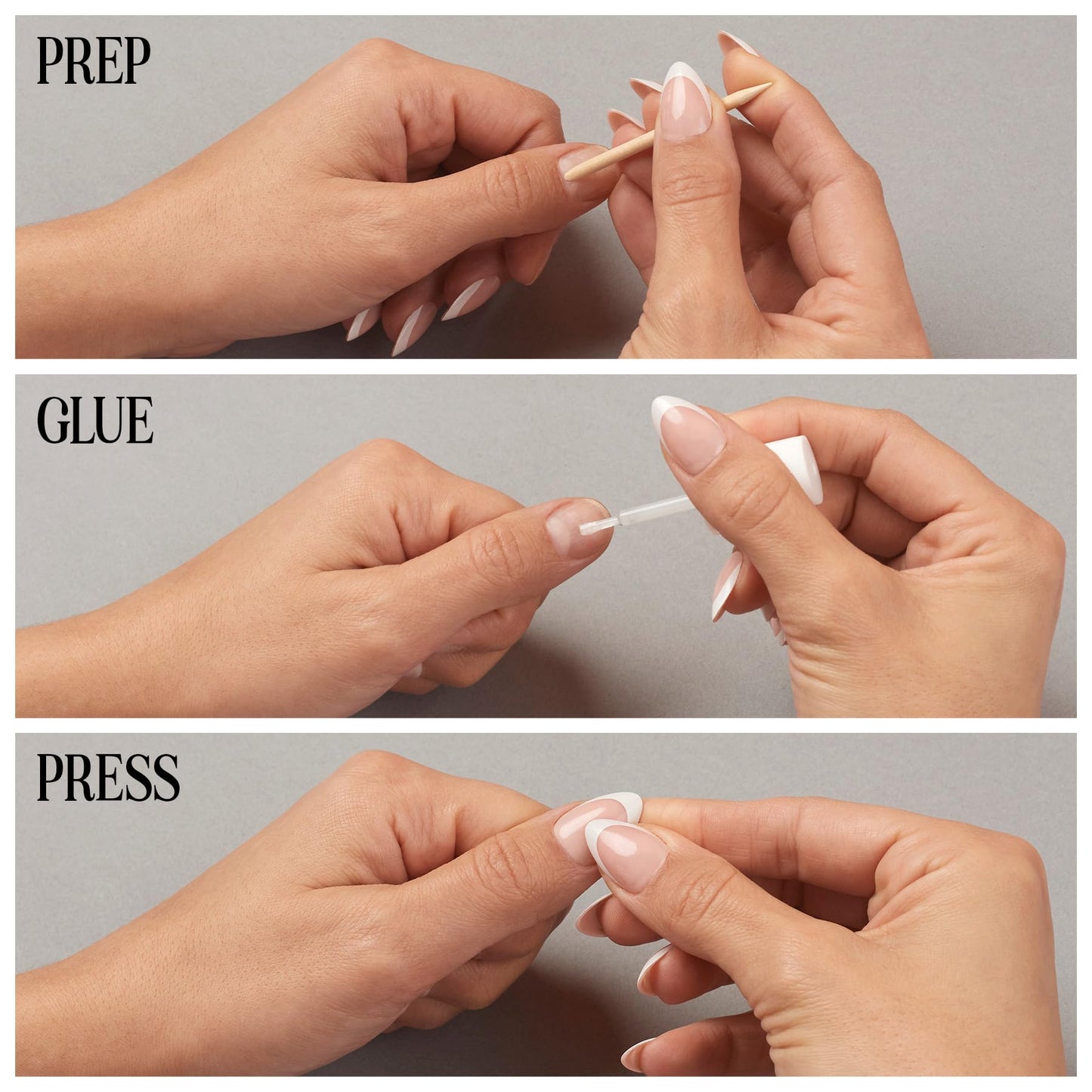 Lilac St - Press on Nails, In Amber (30 Nails, 15 Sizes) - Medium, Almond, Glossy, Semi-Opaque - Brush On Nail Glue, Nail File, Cuticle Stick, Prep Pad - Cruelty Free, Vegan, Women Founded