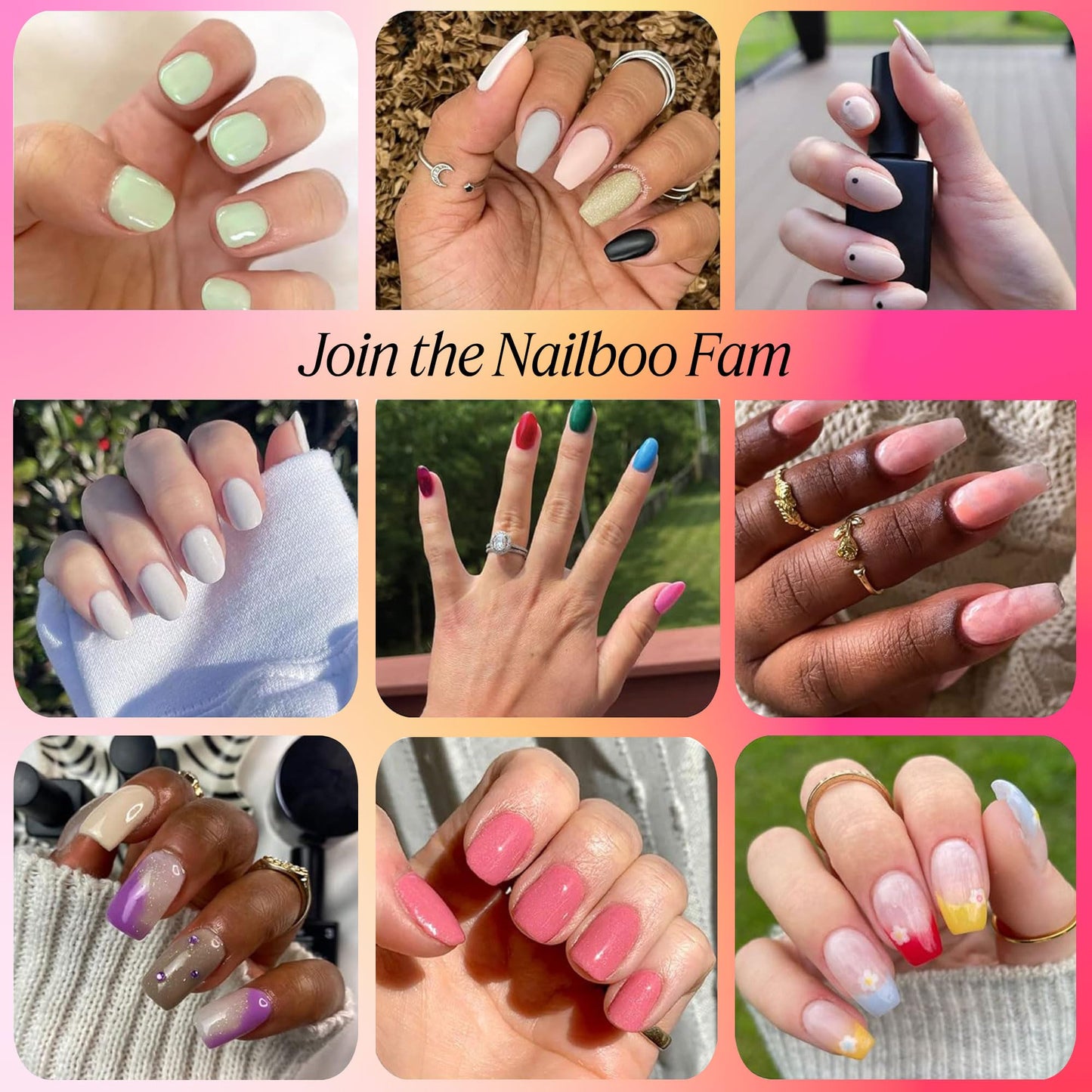 Nailboo Press On Nails, Salon-Quality Reusable Fake Nails for Fast DIY Manicure with Strong Hold Nail Glue for Press Ons, Nail File, & Alcohol Prep Pads, Ocean Blue