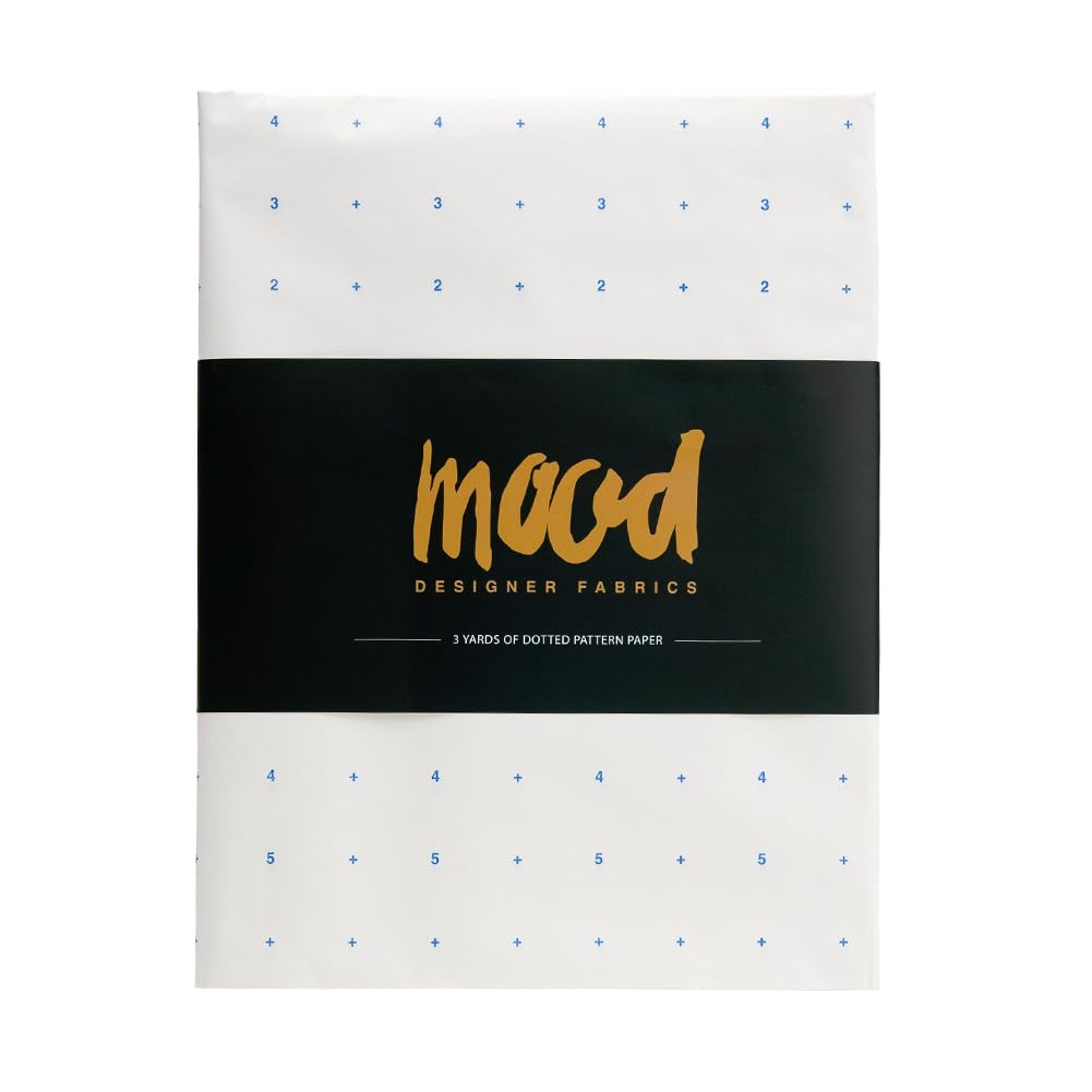 White Dotted Pattern Paper - 3 Yards Bundle for Sewing, Crafting, and Drawing by Mood Fabrics, Standard Weight 40 inch Wide, Sewing Tracing Paper