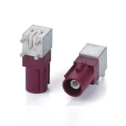 RF Coaxial Cable Connector, Fakra Video Connector D Male Right Angle Cable Connector PCB Mount for Car XM Radio GPS