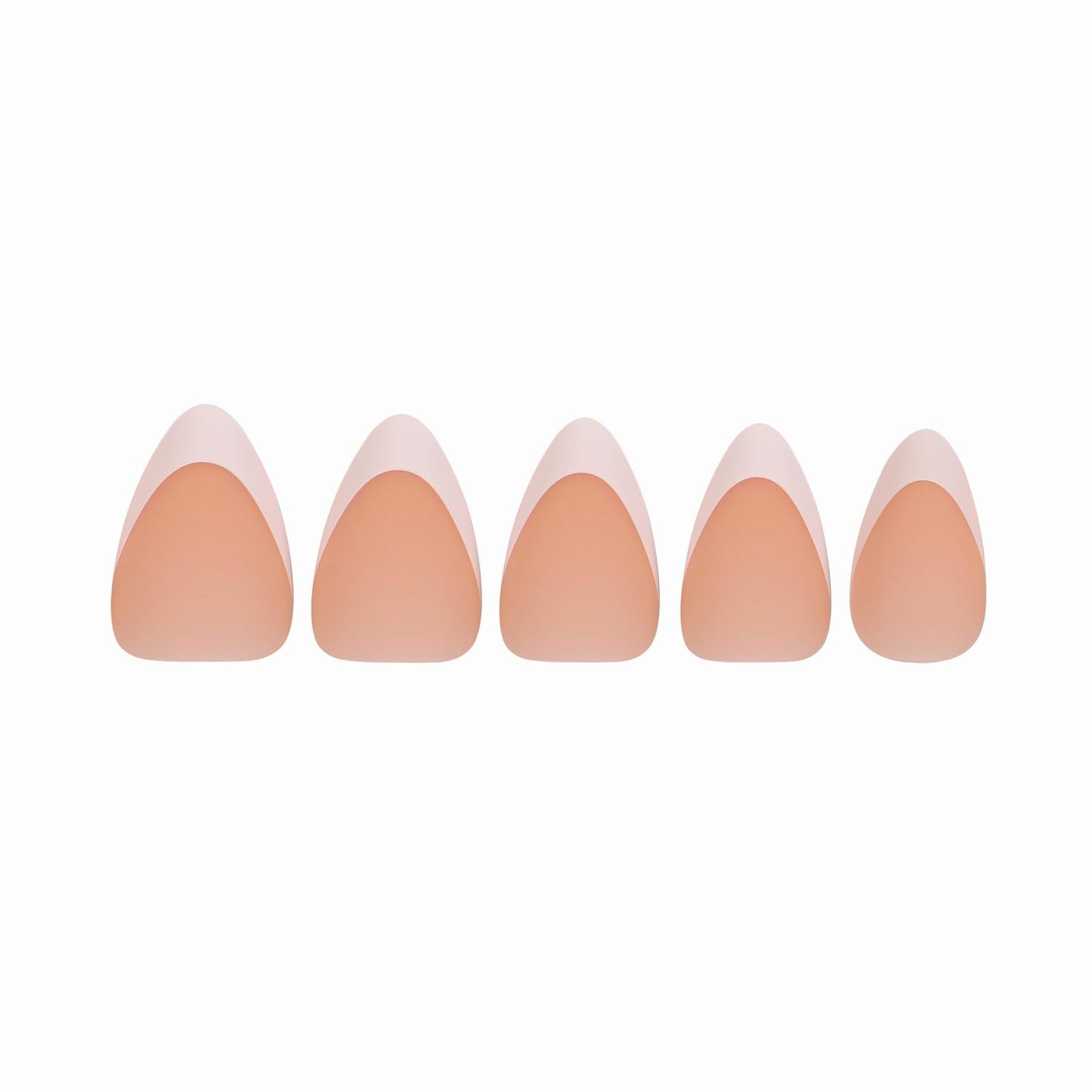 Allkem Soft Gel Nail Tips - Extra Short French Stiletto Nail Extensions Kit - 12 Sizes Short Full Cover Nails - Neutrals - Bold (360 Pieces)