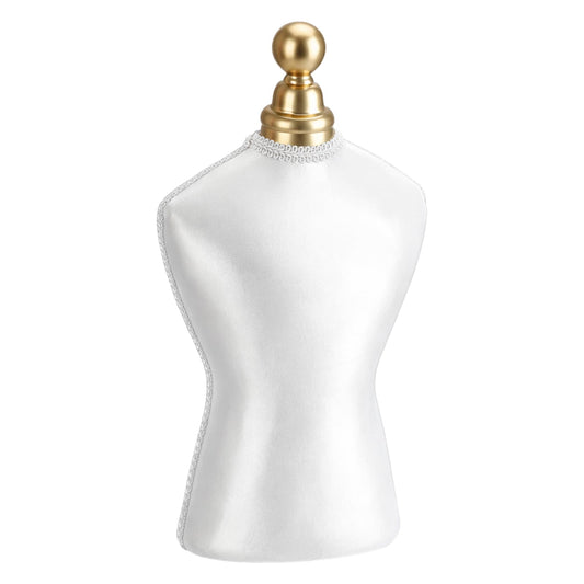 Tondiamo Vintage Velvet Necklace Display Stand White Mannequin Velvet Jewelry Necklace Holde Elegant Decor for Wedding Jewelry Selling Vendors Trade Shows(13.39 x 6.69 x 3.54 Inches)