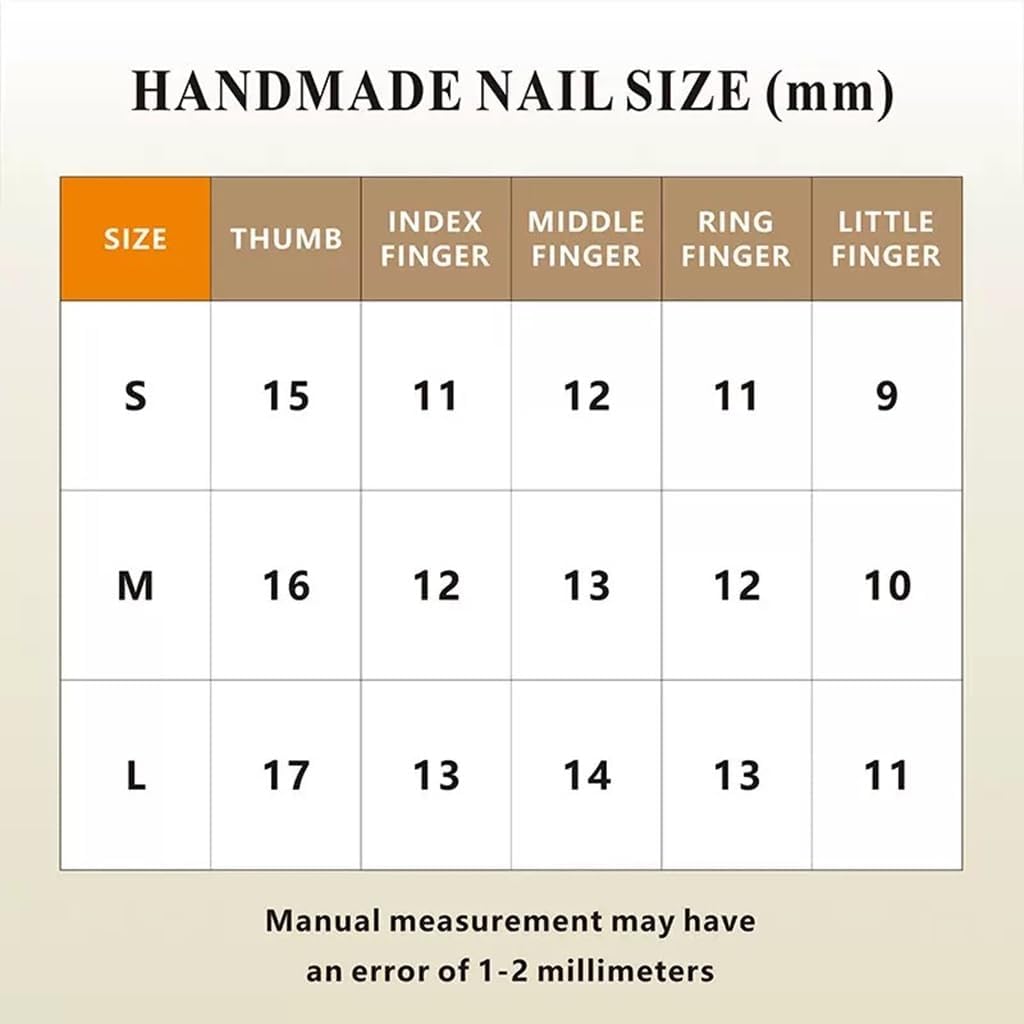 Medium Press on Almond Nails - Handmade Fake Nails with Flower Design - Black, Gold, Glossy False Nails for Women (Size S)