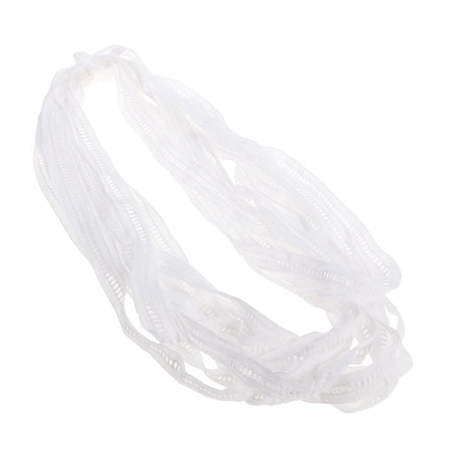 OULII 15 Yards Vintage Cotton Lace Hollowed Embroidery Floral Edge Trimming Ribbon for Craft Clothing Accessories and Wedding Bridal Decoration (White)