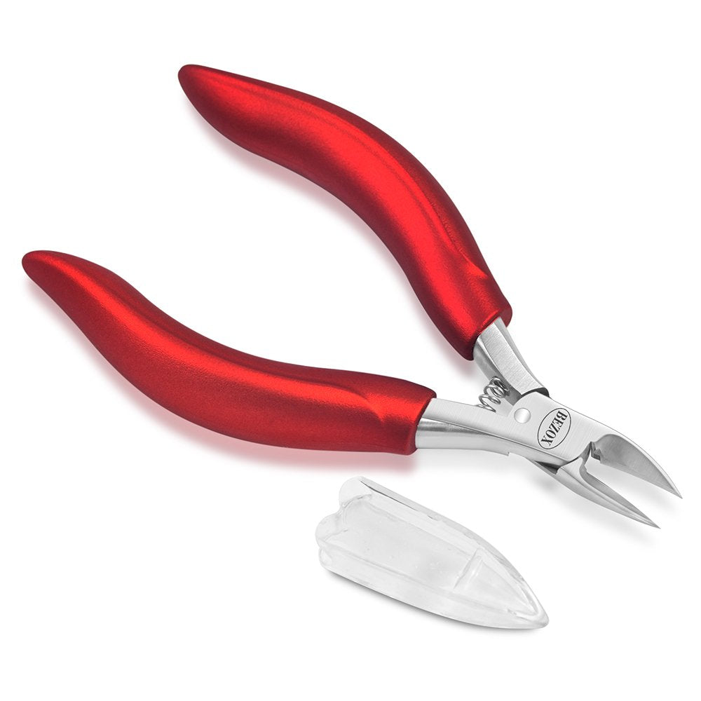 BEZOX Ingrown Nail Clippers - Precision Thick Toenail Clipper for Ingrown and Curly Nails, Comfort Grip Fingernail Clipper, Ergonomic Handle Toenail Scissors for Seniors