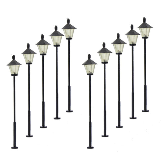 LYM09 10 pcs Model Railway Led Lamppost Lamps Street Lights N Scale 4.7cm 1.85inch 12V New