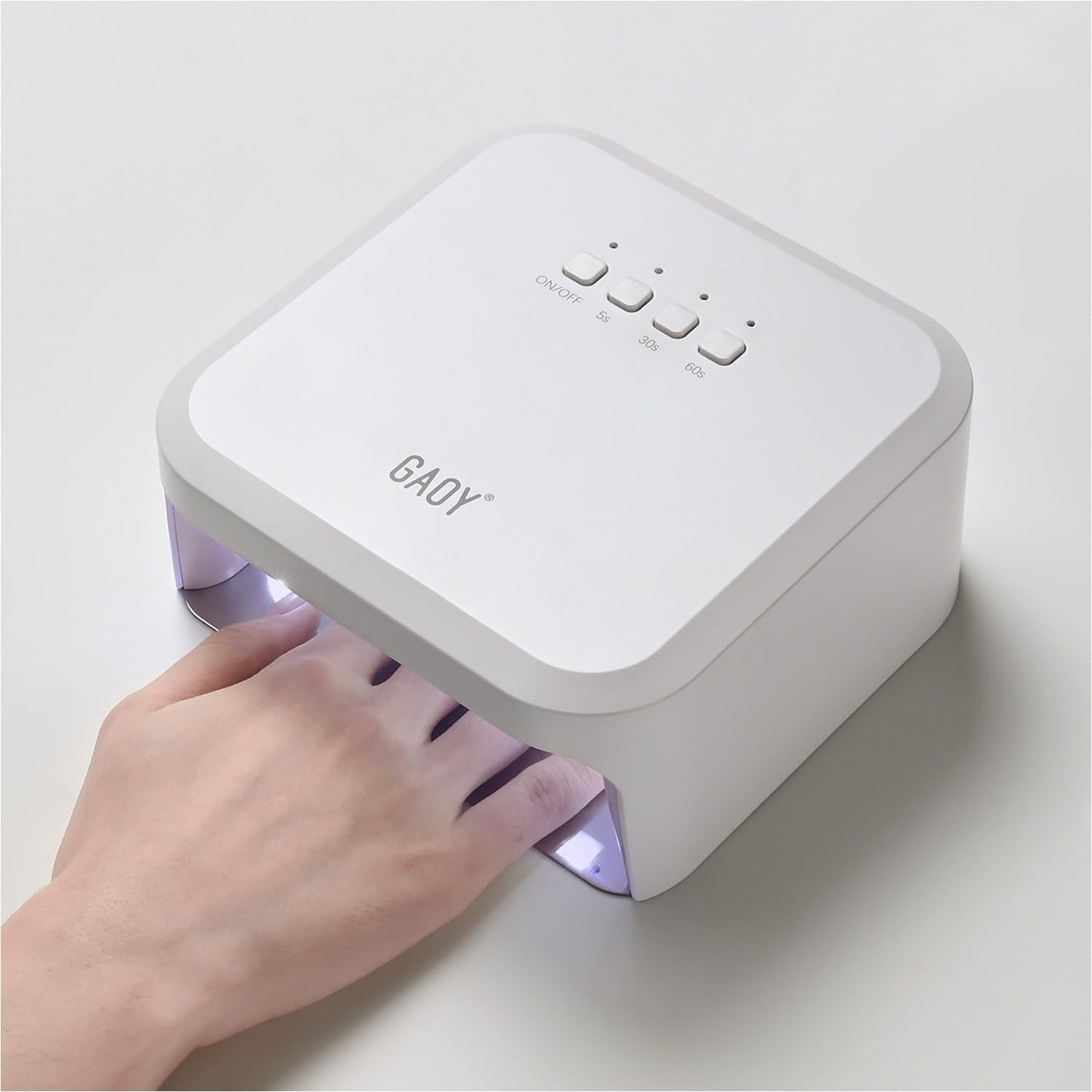 GAOY UV Light for Gel Nails, Professional Nail Dryer with Infrared Sensor and 3 Timers, Fast Curing Lamp for Salon and Manicure Art at Home, White