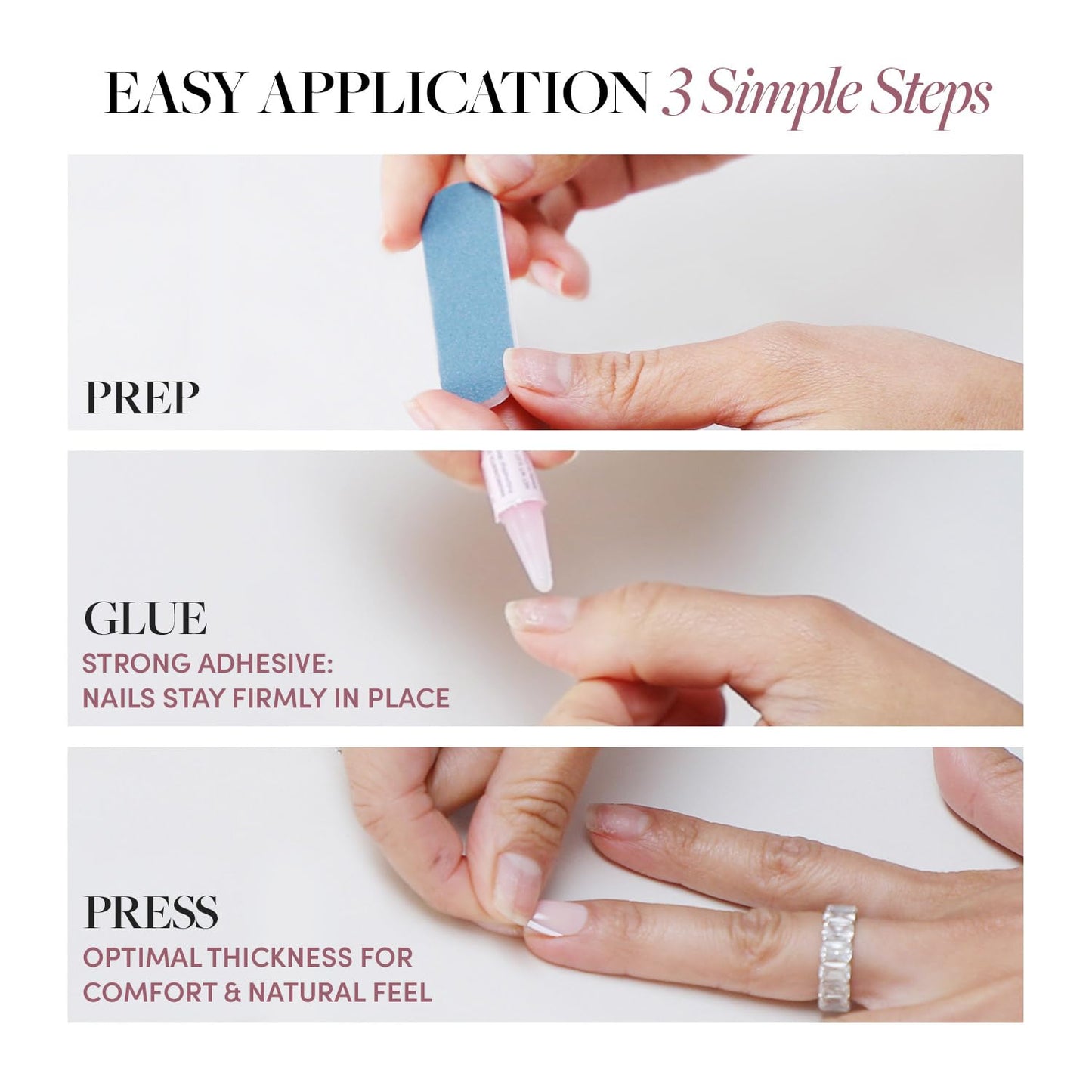 Glamnetic Press On Nails - Peach Coral | Short Round Orange Fake Nails with Glossy Finish, Salon Quality | 15 Sizes - 30 Nail Kit with Glue