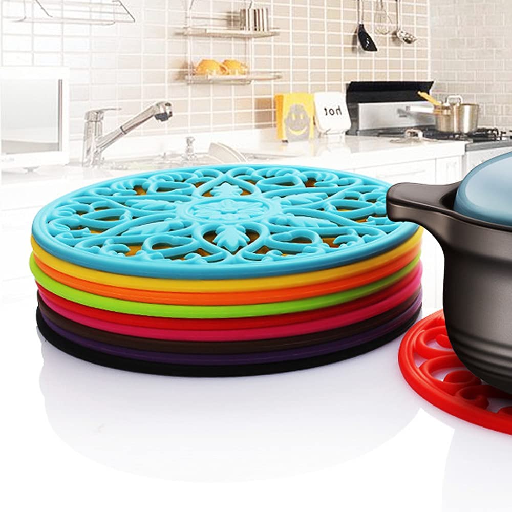 Mandala Coaster Resin Molds 2pcs Large Silicone Coaster Molds for Hollow Flower Tray Epoxy 3D Geode Design Shiny Molds for Home Decoration Coaster Resin Casting Mold Set