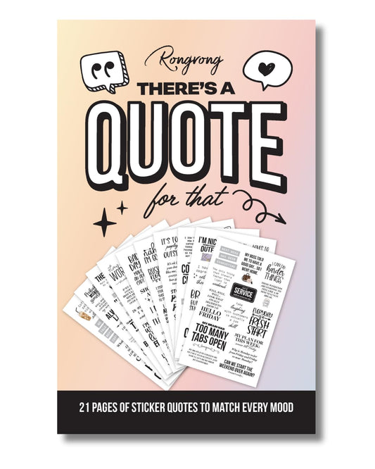 There is a Quote for That – Funny, Witty & Inspirational Planner Sticker Book for Adults – Bold Typography Stickers for Journals, Scrapbooks, and Bullet Planning