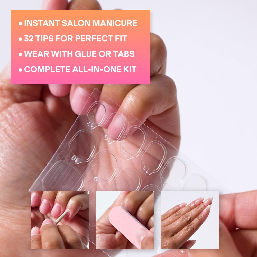 YN Young Nails Press On Nails - Glue On Fake Nails for Women,Medium Oval Shape, Includes Nail Glue, File, Tabs, Quick and Easy Application (Prism Glow)