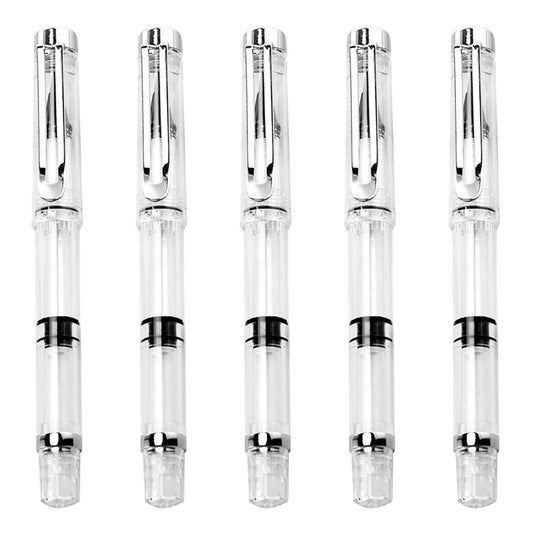 NUOBESTY 5Pcs Water Brush Pen Set – Refillable Fountain Brush Pens for Watercolor, Calligraphy, Painting, Drawing, Scrapbooking & Sketching