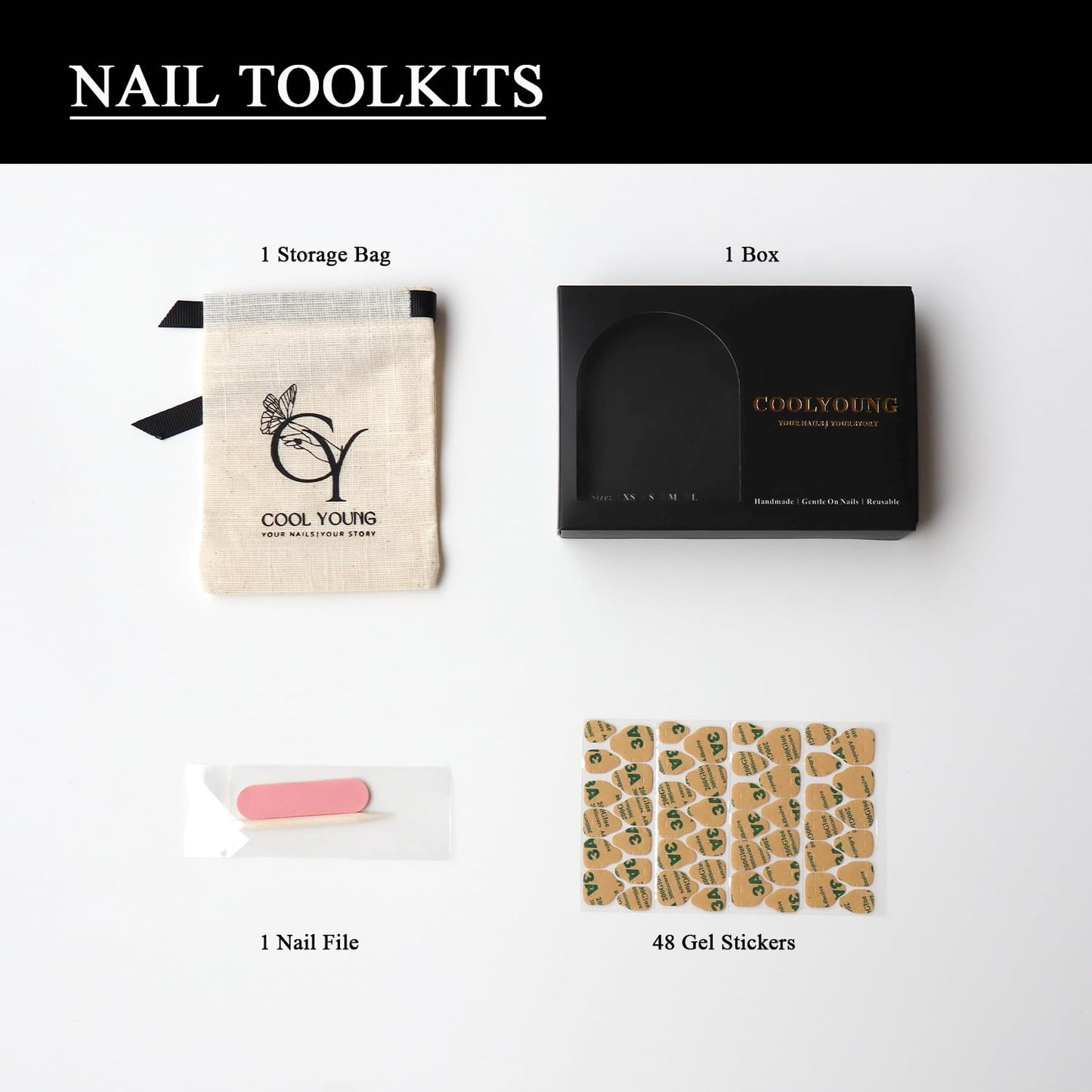 Homemade Nails Coffin Nails Press Ons 3D Press On Nails Nails Press Ons Blue Press On Nails French Tip Press On Nails Medium Length Press On Nails Gifts For Women COOLYOUNG Nails, 10 PCS, Size L