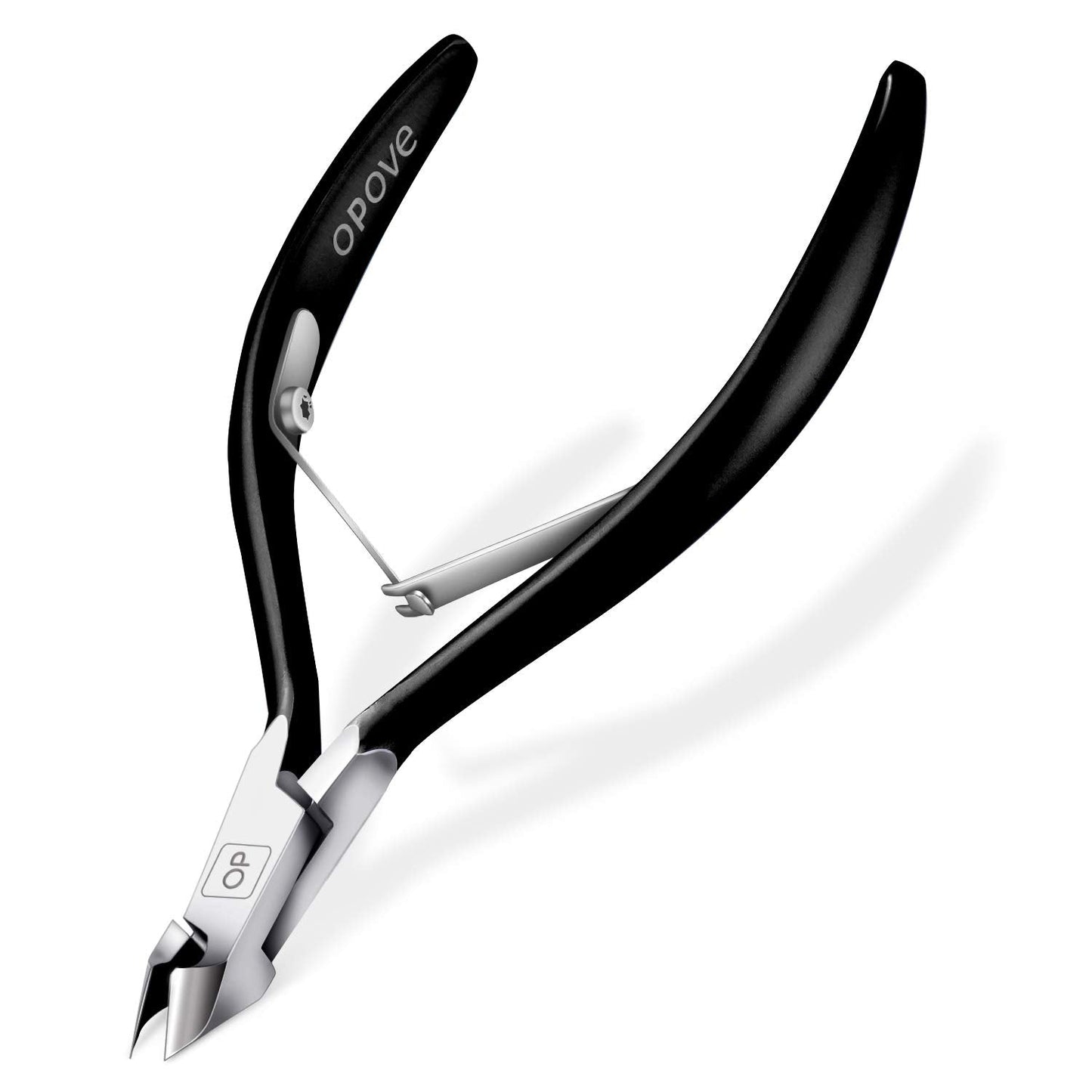 Cuticle Nippers Cuticle Trimmer Remover Clippers Stainless Steel Cutter Extremely Sharp Scissors Manicure Tool Nail Care, opove X7 Black
