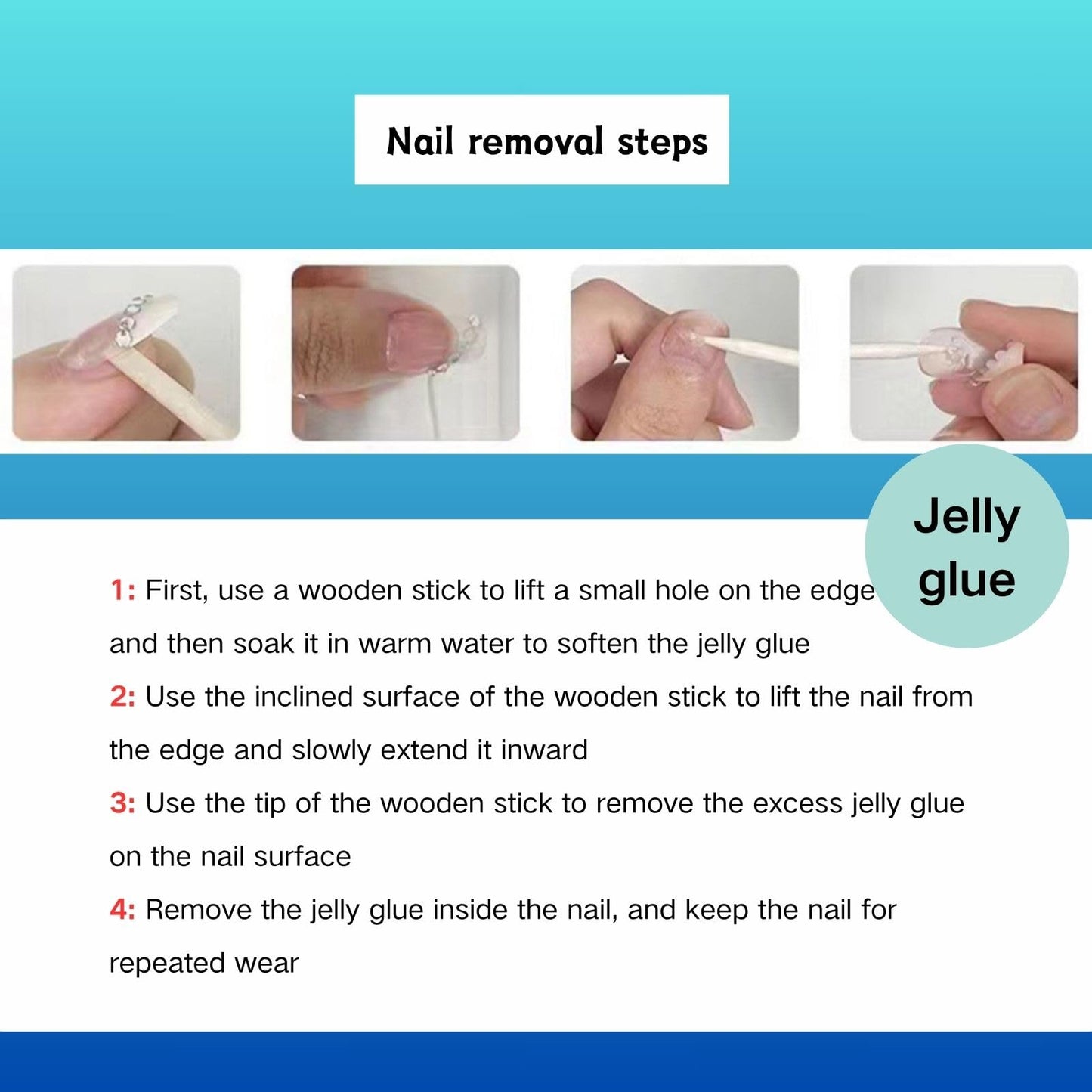 RENBING handmade press on nails short coffin,fake nails with designs,10 pcs high hardness acrylic nails press ons,3d cute false nails for women-Mermaid Ocean(S)