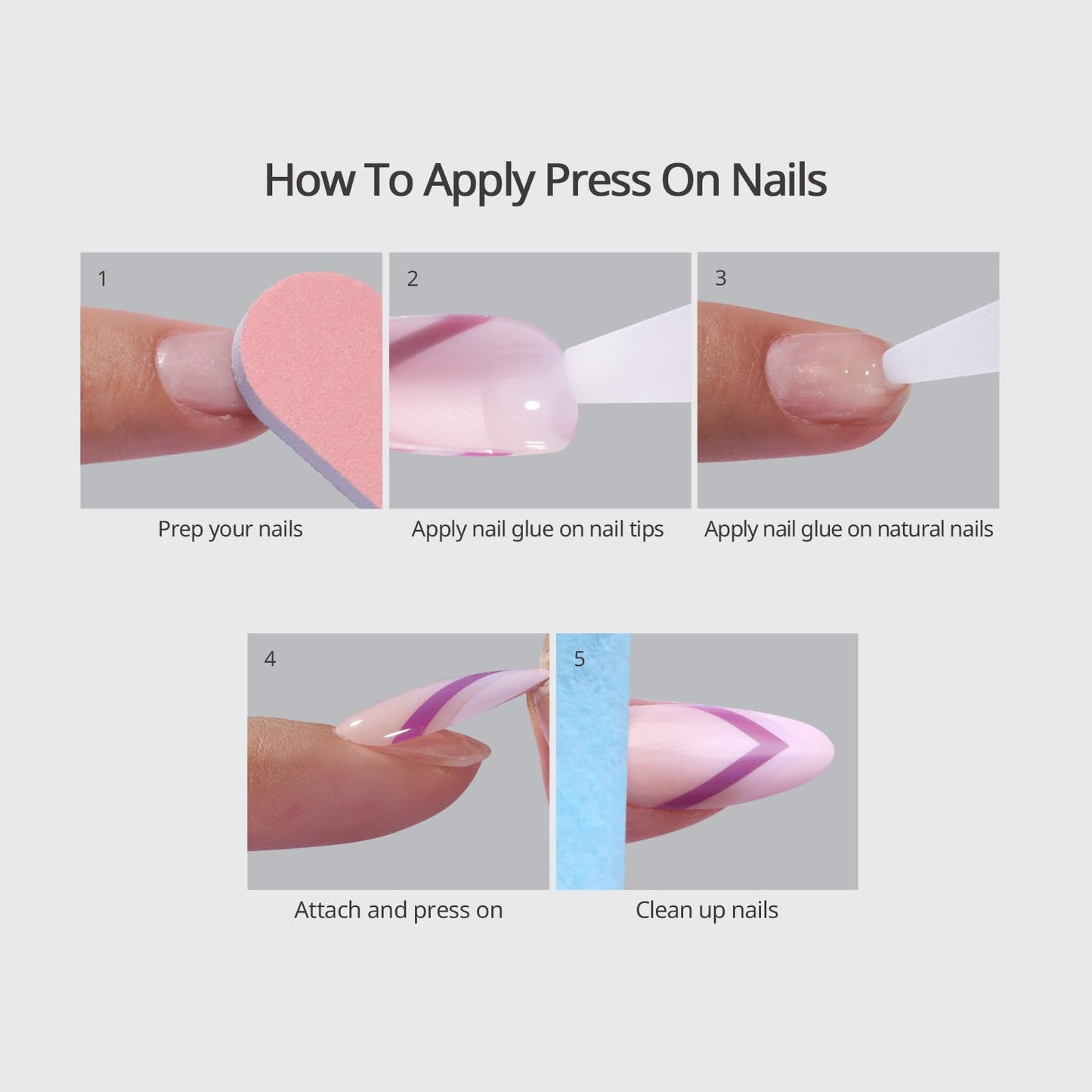 BTArtbox French Tip Press On Nails - Short Almond Red Press On Nails with Glue and Adhesive Tabs for Women in 16 Sizes - 32 Soft Gel Glue On Nails Kit, Wildfire Waves