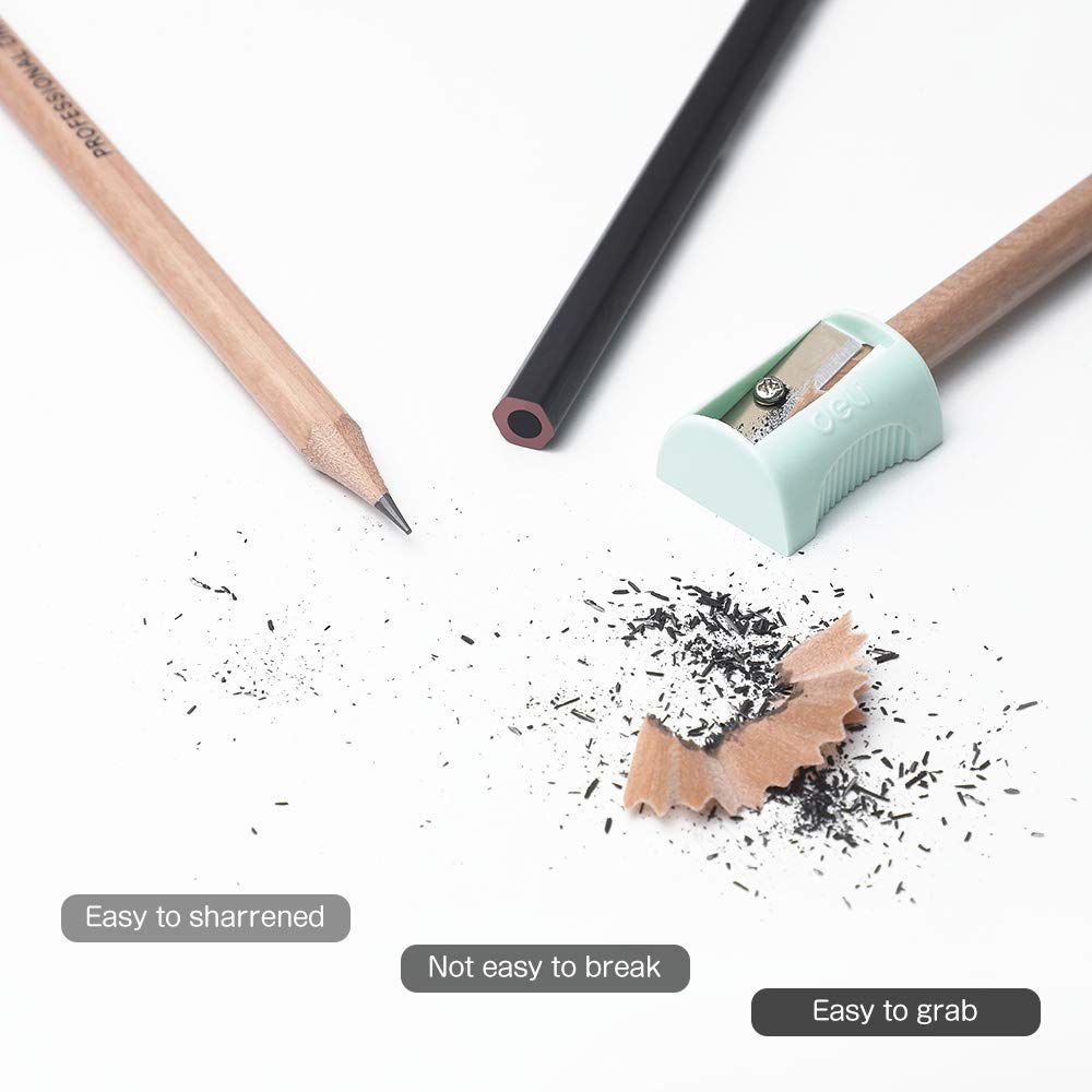 Drawing Pencils, Sketch Pencils Graphite 12B 8B 7B 6B 5B 4B 3B 2B B HB 2H and Charcoals Art Supplies for Sketching and Drawing,Pencil Set for Artists or Kids