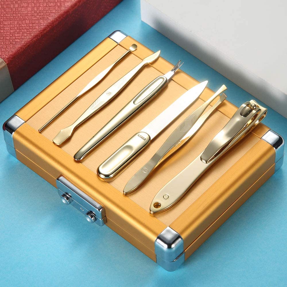 Korean Nail Clipper! World No. 1 Three Seven (777) Premium Quality Gift Travel Manicure Grooming Kit Nail Clipper Set(16000AM), Made in Korea, Since 1975