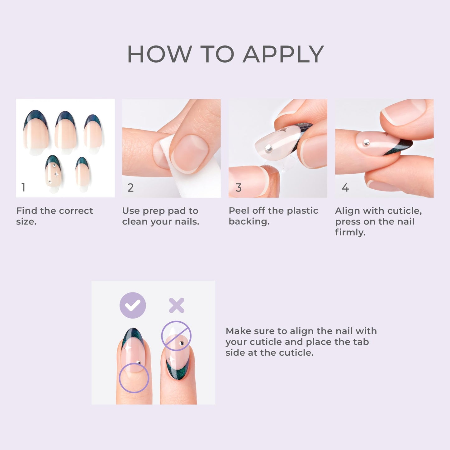 Kiss Impress Premium Press On Nails, Style ‘Portal’, Purple, Medium Coffin, No Separate Tabs, Nail Kit Contains 30 Fake Nails, Prep Pad, Mini Nail File, and Manicure Stick
