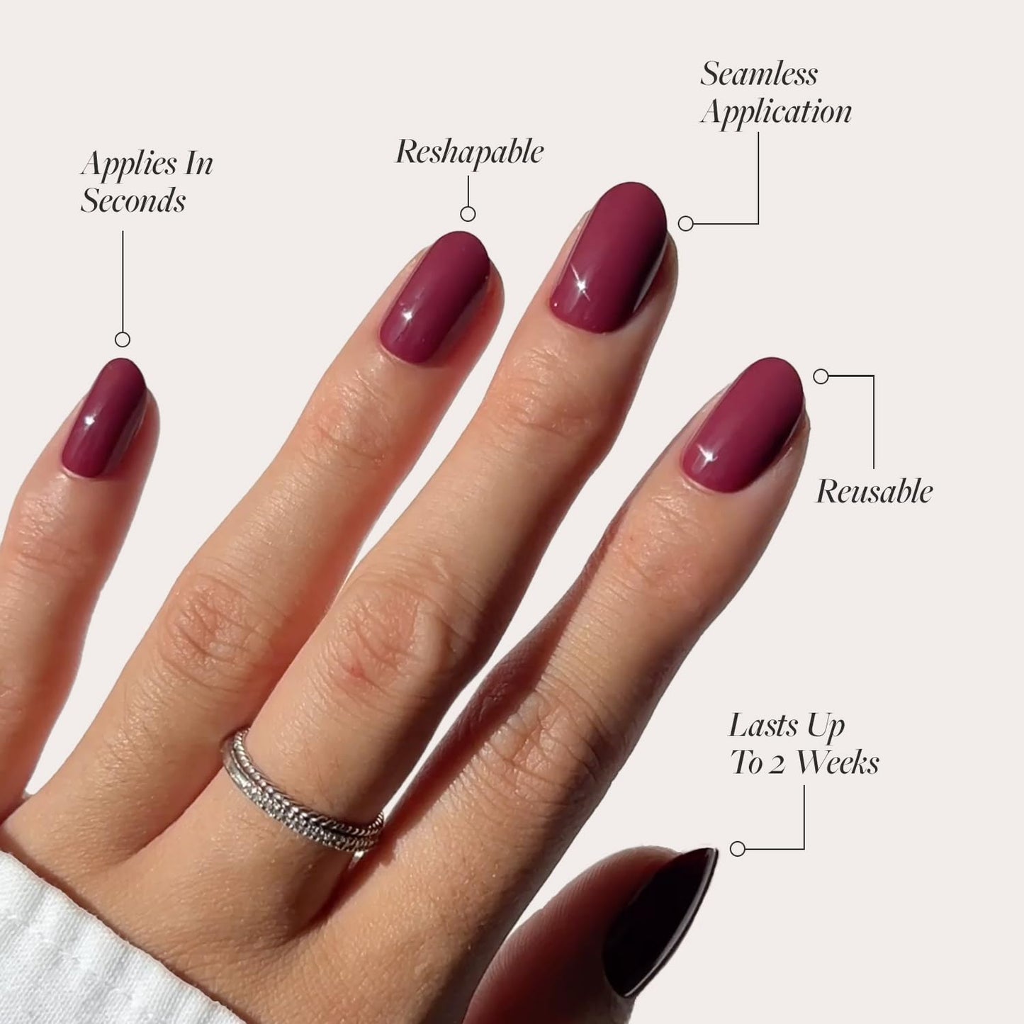 Glamnetic Press-On Nails Bundle - Lime Green & Berry Maroon | Bright Neon Green Short Oval Fake Nails | Dark Red Maroon Short Round False Nails | Reusable, Salon-Quality Nail Kits