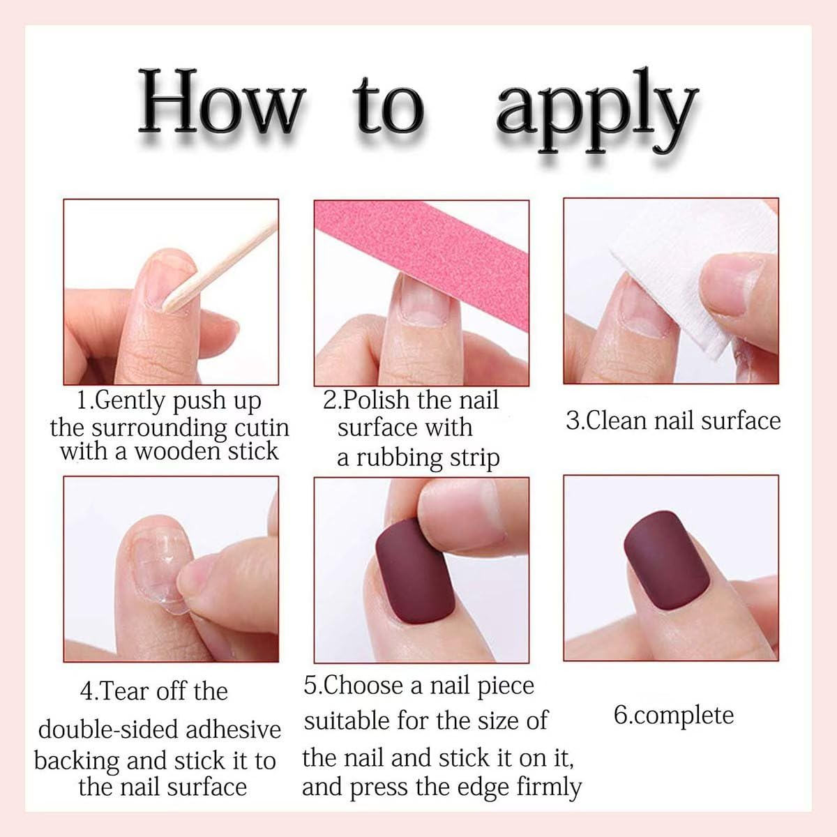 Medium Almond Press on Nails Purple French Tip Fake Nails Pink Flower 3D Gold Lines Rhinestones Design Full Cover Glossy Glue on Nails for Women 30PCS