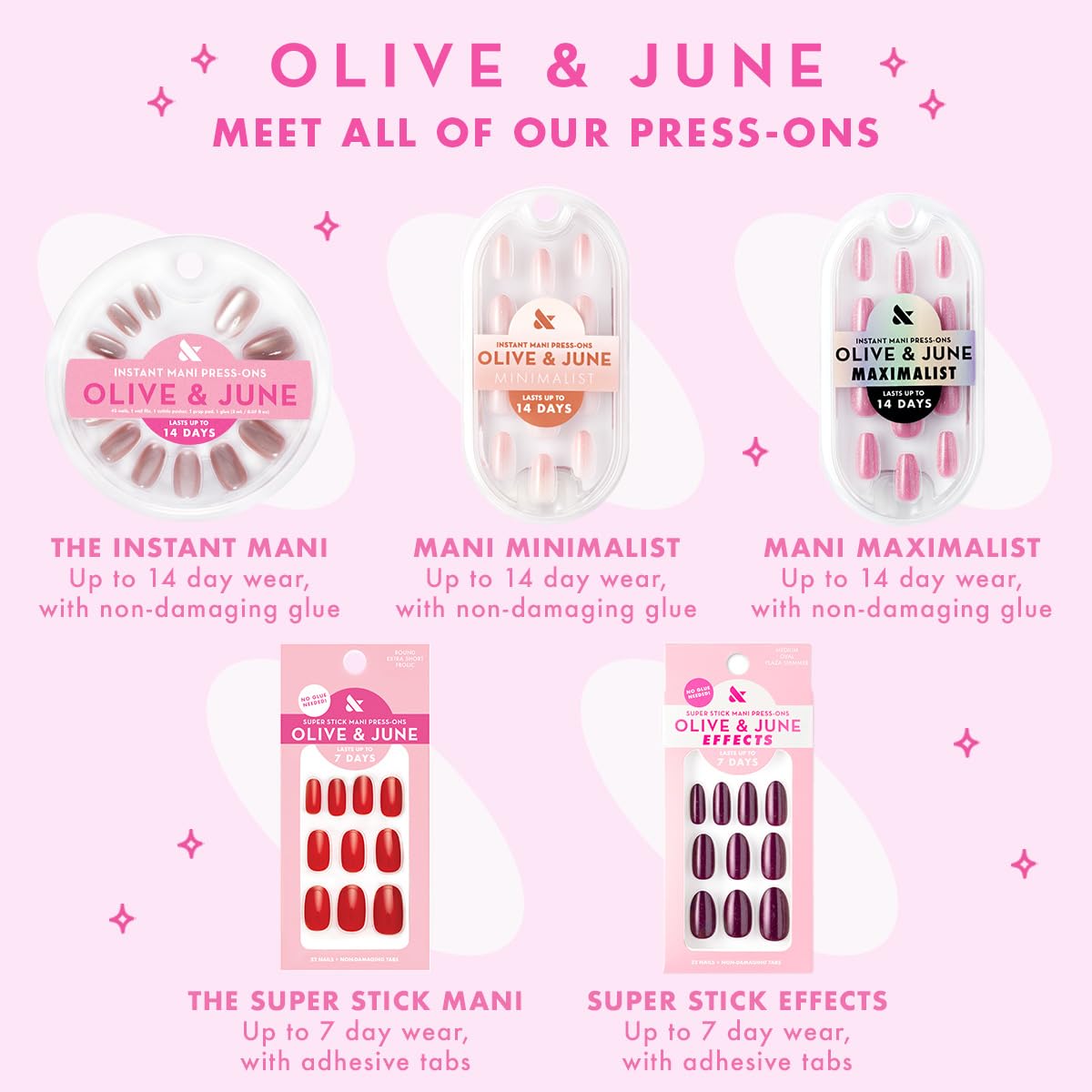 Olive & June Instant Mani Press-On Nails (Glue) | Star Wars: The Mandalorian & Grogu | 42 Fake Nails, 21 Sizes | Non-Toxic, Long-Lasting Up to 14 Days | Medium, Almond | Dark Saber Holographic Chrome