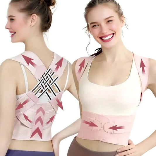2.0 Upgraded Posture Corrector for Women and Men - Back Brace Shoulder Straightener, Adjustable Back Support, Scoliosis, Hunchback, Hump, Thoracic, Spine Corrector