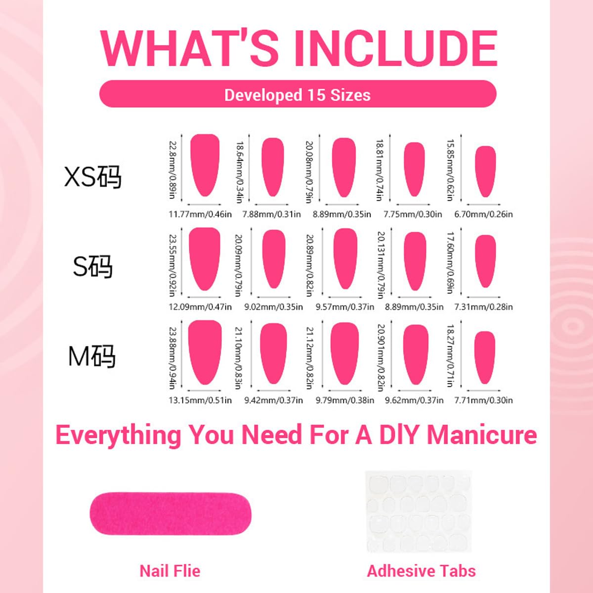 Blue Press on Nails - Medium Stiletto Fake Nails with Flower&Marble Designs False Nails French Tip Glue on Nails Reusable Full Cover Stick on Nails for Women Manicure 24Pcs