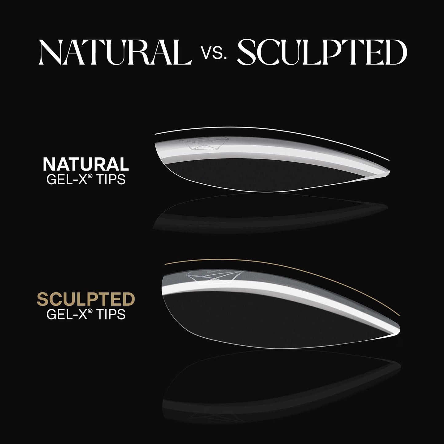 Aprés Gel-X® Sculpted Coffin Medium Tip Box | 500pc Gel-X Tips, 11 Sizes 00-9, Premium Quality