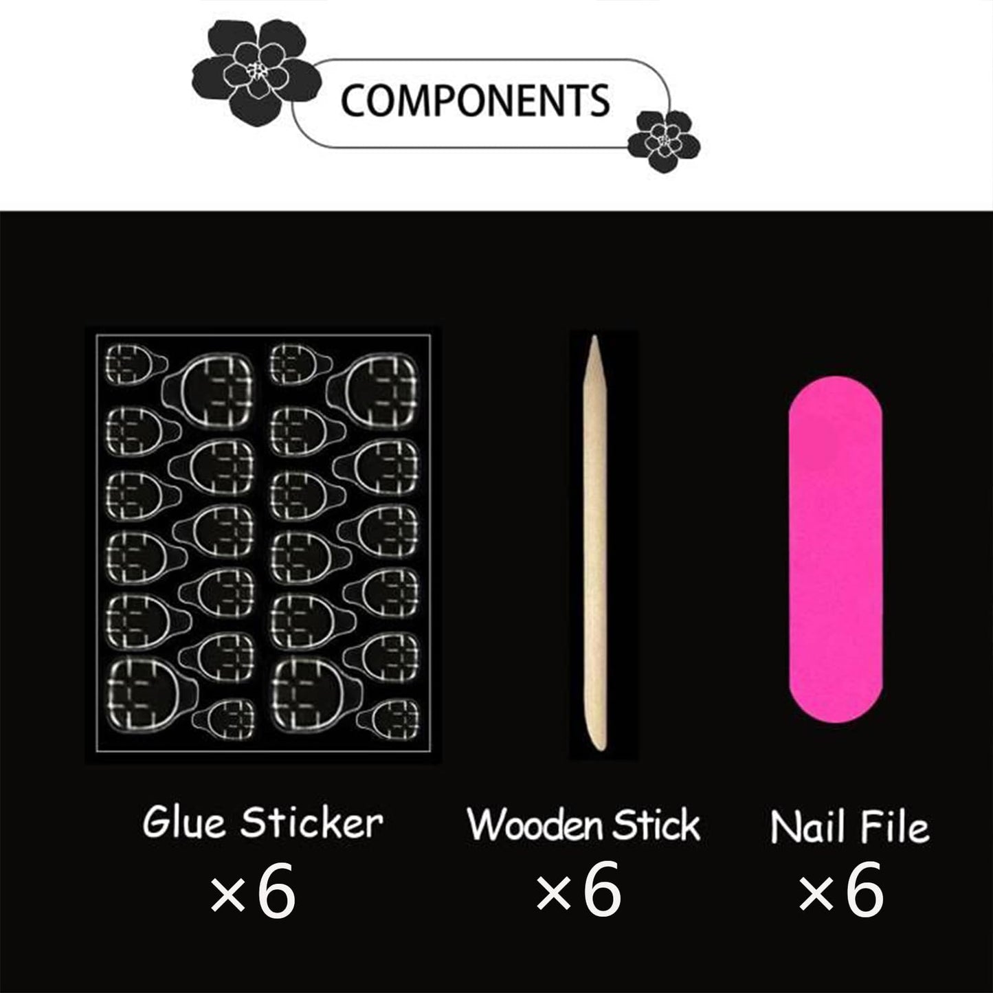 6 Packs (144 Pcs) Christmas Press on Nails Short Square Fake Nails Winter Xmas False Nails with Designs Snowflake Snowman Elk Glue on Nails Full Cover Glossy Acrylic Stick on Nail for Women Manicure