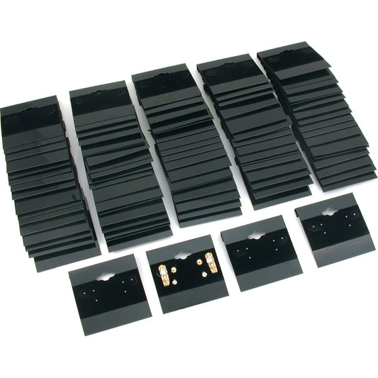 Earring Display Hang Cards Black Flocked 2 X 2 Inch (100)