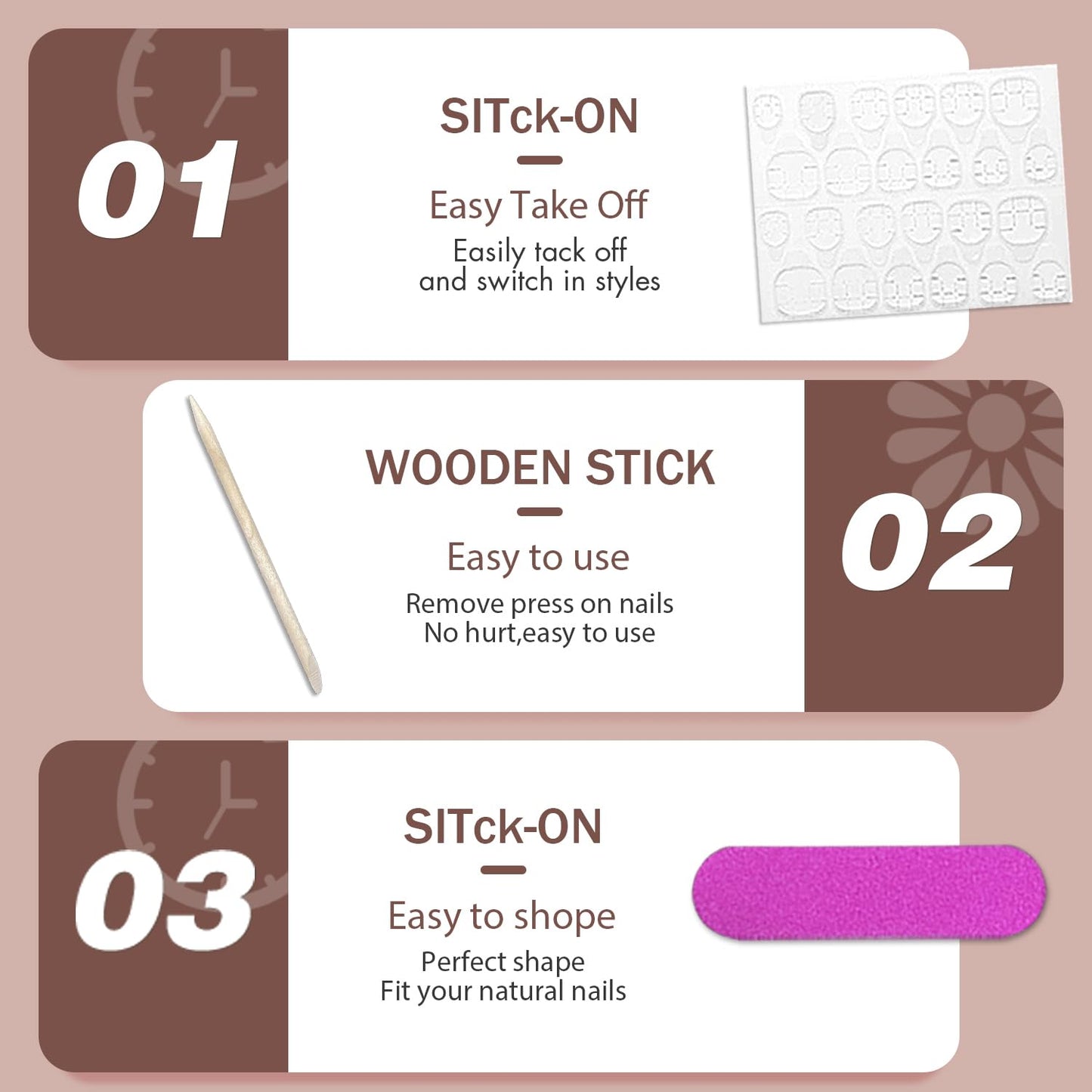 Matte Pulm Press on Nails Short Square Fake Nails Short Square Nails Press ons, Soft Gel Acrylic Glue on Nails Stick on for Women Thick Solid Color 24pcs