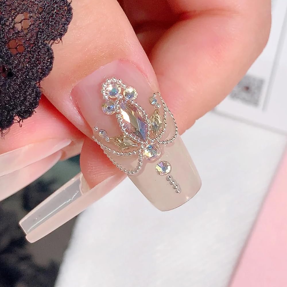 3D Mixed Sizes Nail Art Studs Gold Silver Mini Metal Caviar Nails Beads Ball Nail Rivets Jewelry for Women Girls Manicure Nails Supplies DIY Crafts Decorations