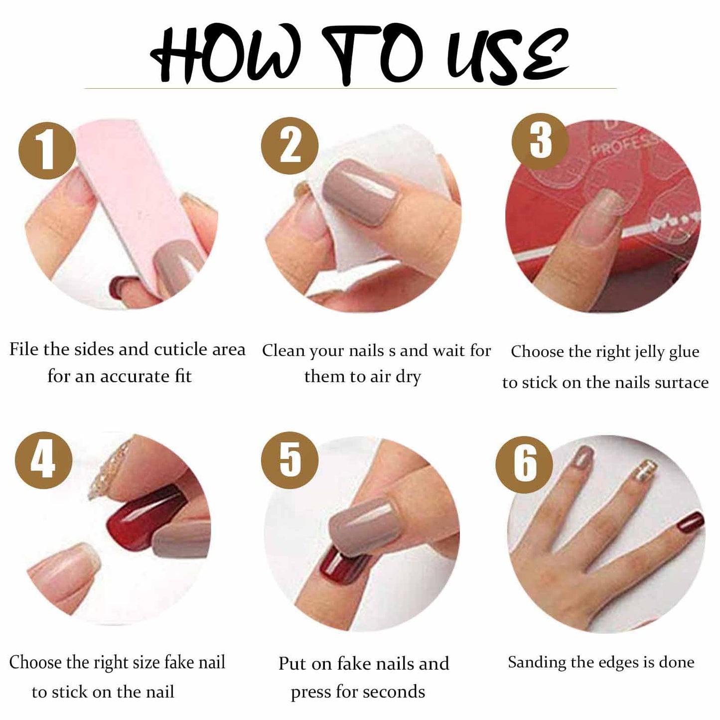 DANMANR Square Fake French Nails False Long Nails Full Cover Acrylic Long Fake Nails for Women and Girls 24PCS (Blue shiny)