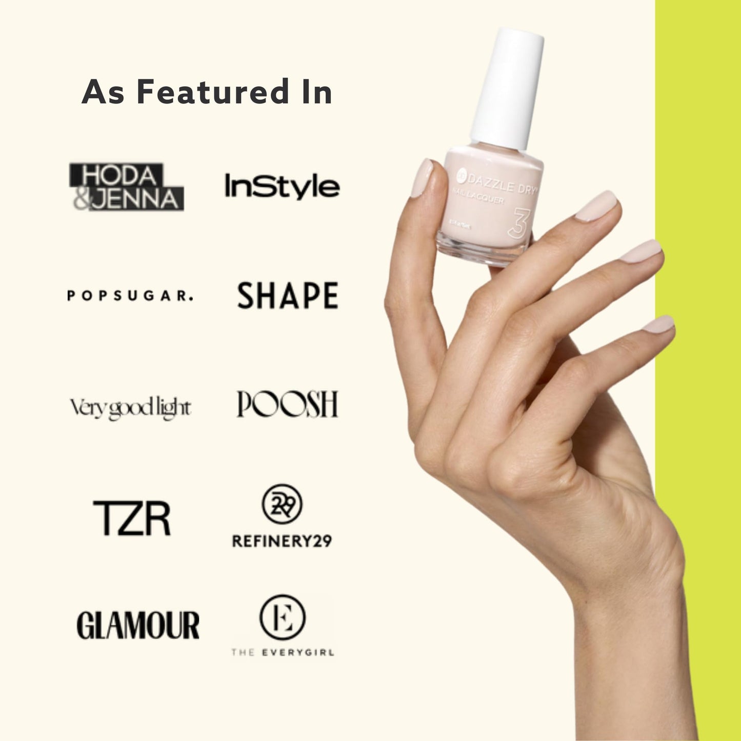 Dazzle Dry Mini Kit 4 Step System - Faith, a cool, pastel lavender with gray undertones. Full coverage cream. (5 Piece Kit / 5 Manicures)