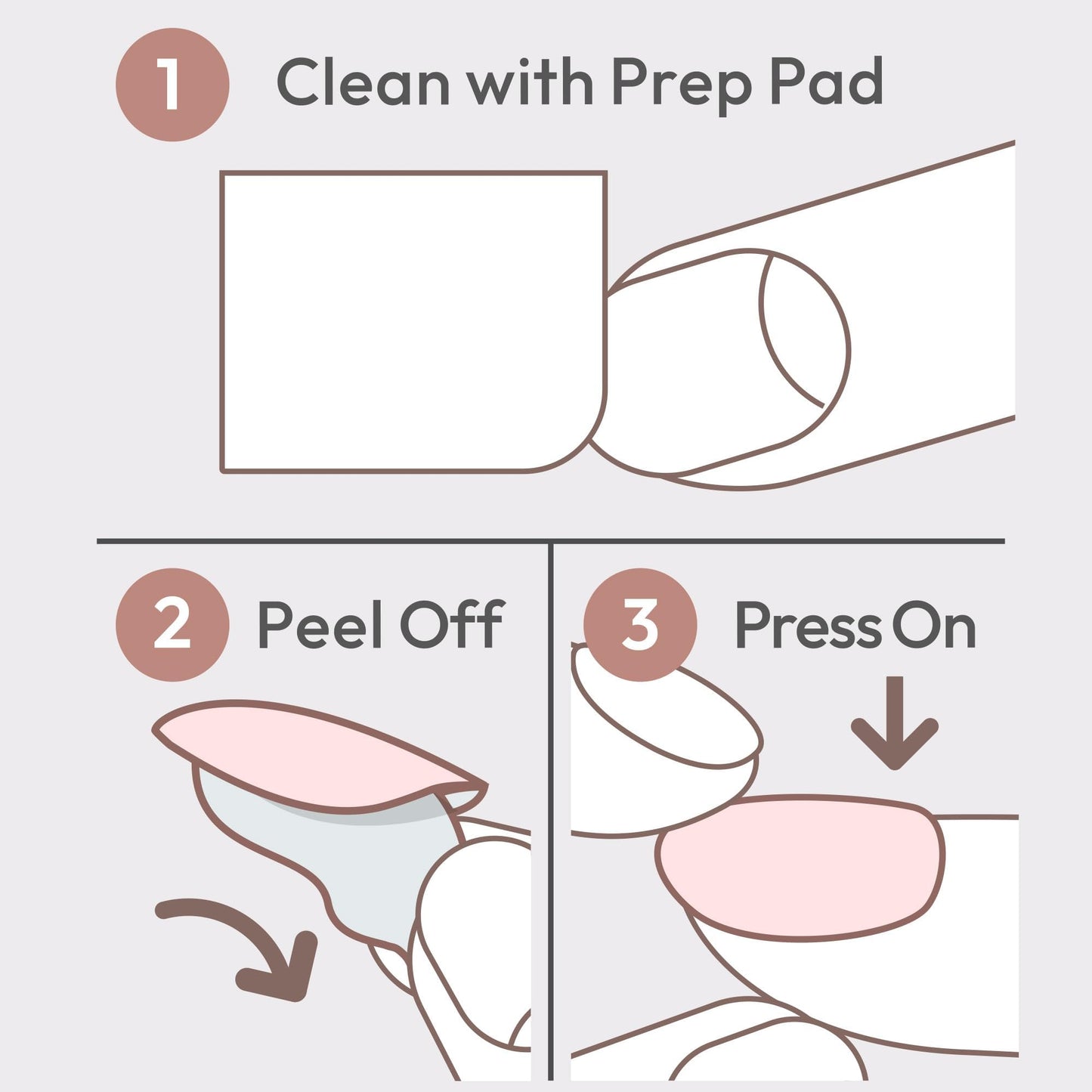 KISS Impress No Glue Mani 30 Pcs Press on Nails, Easy Apply, Hassle-Free Removal, Simple Peel & Press, Essential Tools Included, Prep Pad, Instructions Sheet, 1 Manicure Stick, 1 Mini File (Coy)