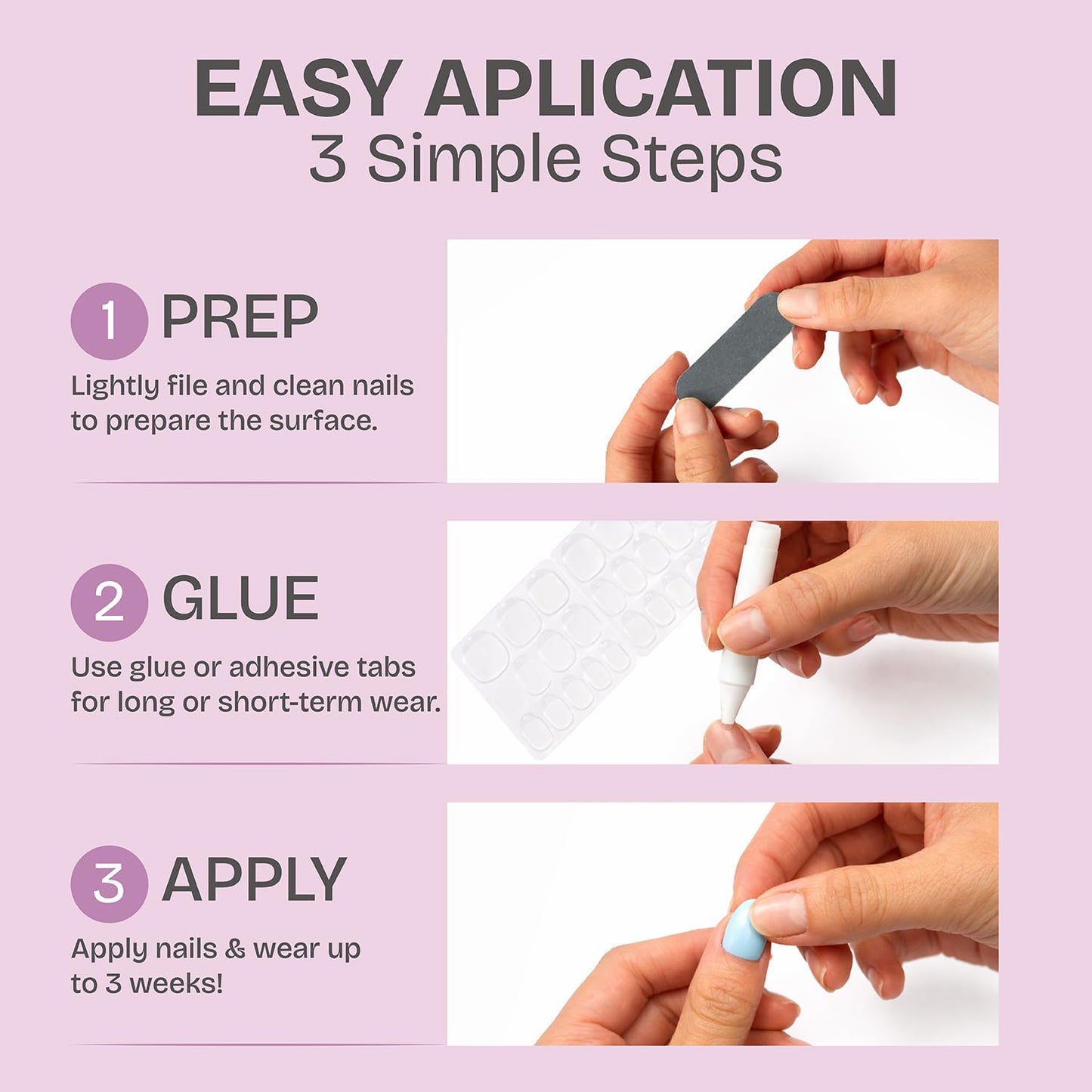 RPNZL Press On Nails - Love Beam | Heart Cat Eye, UV Finish Almond Nails, Salon Quality | 32 Nails, 16 Sizes Kit with Glue and Adhesive Tabs I Female Founded - Beauty, Self Care