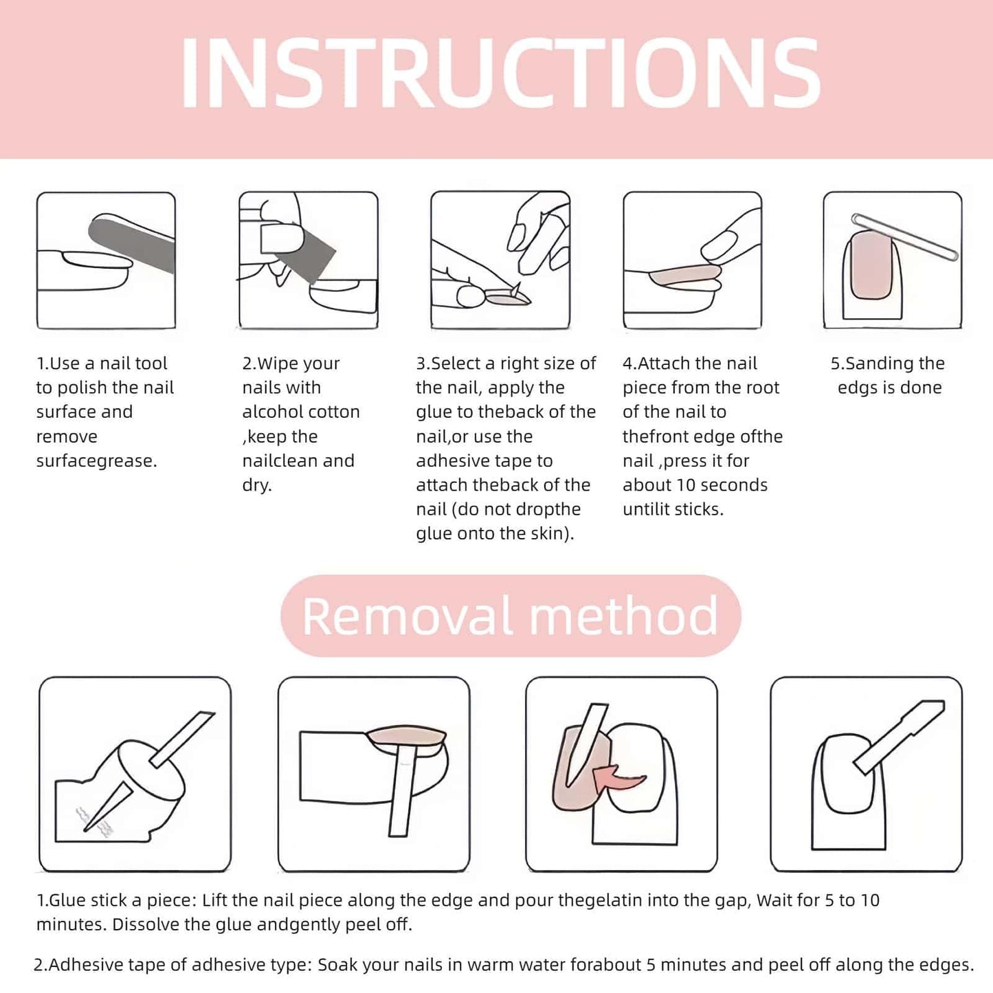 Medium Almond Press on Nails Gold French Tip Fake Nails Nude with Gold Foil Design Glossy Acrylic Glue on Nails Reusable Artificial Nail Full Cover Sticker on Nails for Women 24 Pcs