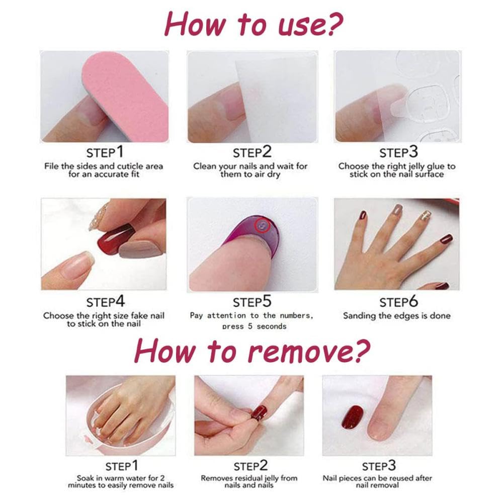 576Pcs Medium Coffin Press on Nails 24 Solid Color Fake Nails with Designs Short Ballerina False Nails Full Cover Color Glue on Nails Glossy Summer Stick on Nail Set for Women Girls Nail Art DIY
