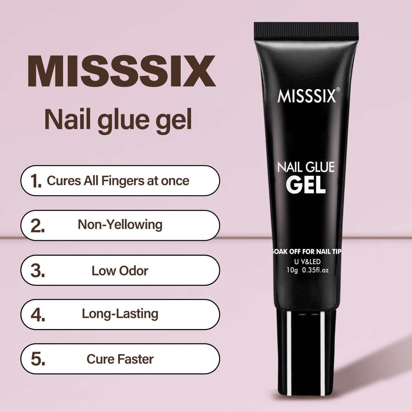 Misssix Medium Coffin Gel x Nail Tips Kit, 216Pcs Pre Etched Clear Fake Nails, Full Cover False Nail 9-in-1 Gel Glue and Portable Mini U V Nail Lamp for Women 12 Sizes