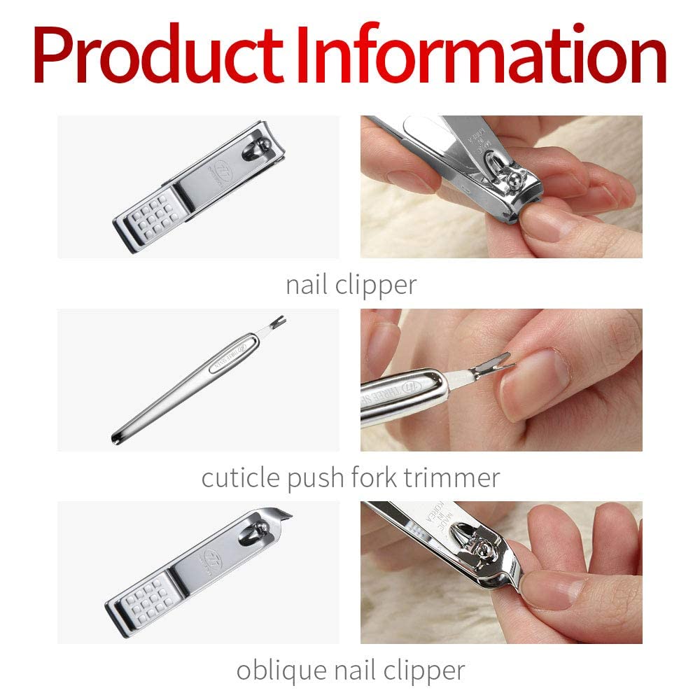 World No. 1. Three Seven (777) Travel Manicure Grooming Kit Nail Clipper Set (7 PCs, TS-4112C), MADE IN KOREA, SINCE 1975.