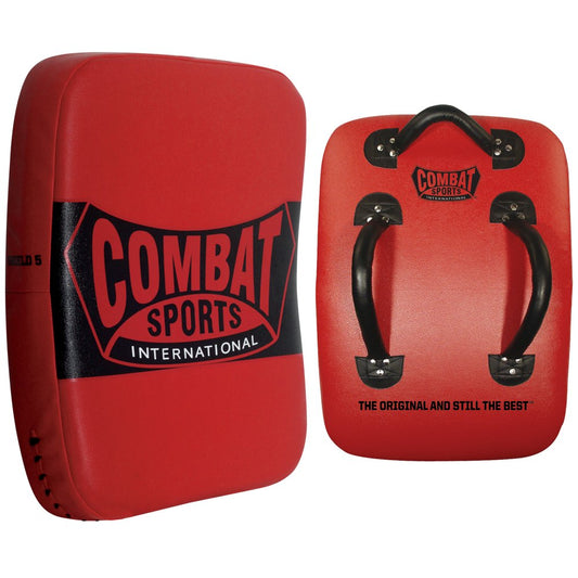 Combat Sports Big Kick Shield Pad - Muay Thai, MMA & Kickboxing Striking Target - 24" x 17" x 5.5" Synthetic Leather Blocking Dummy for Coaches and Trainers