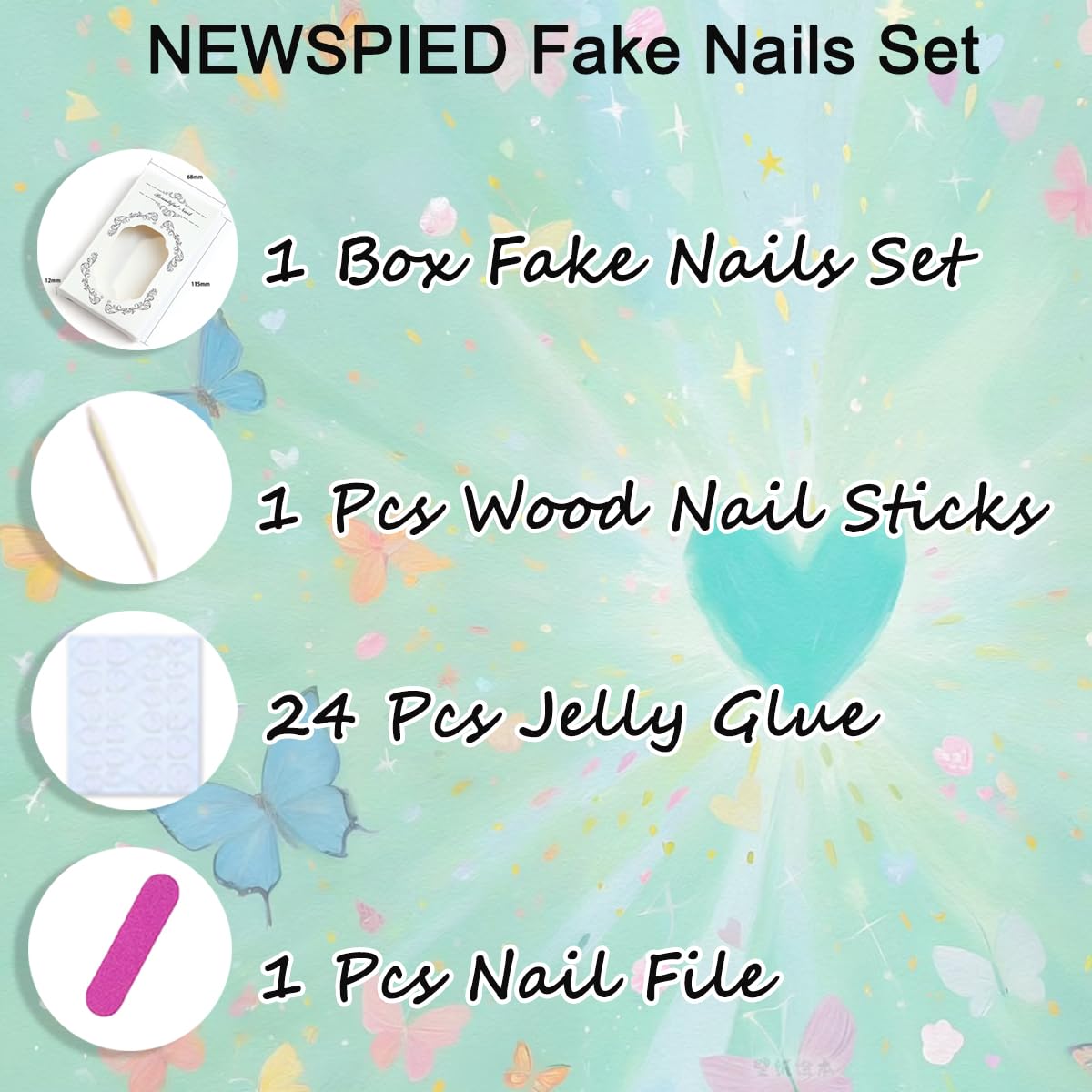 Pink Press on Nails Medium Almond False Nails Gradient Pink White Nails with Silver Bow & Rhinestone Design French Tip Fake Nails Reusable 3D Bow Glue on Nails for Women Party Wedding Manicure 24Pcs