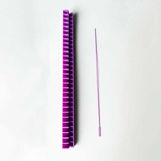 JILINWEI Kandi Braclet Helper Tray,Purple Bead Holder Making Tool with Bead Needles,30 Slots